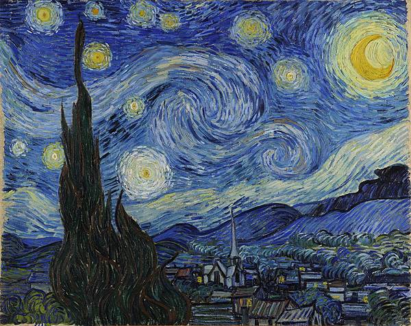 梵谷（Vincent van Gogh）的名畫《星夜》（The Starry Night）